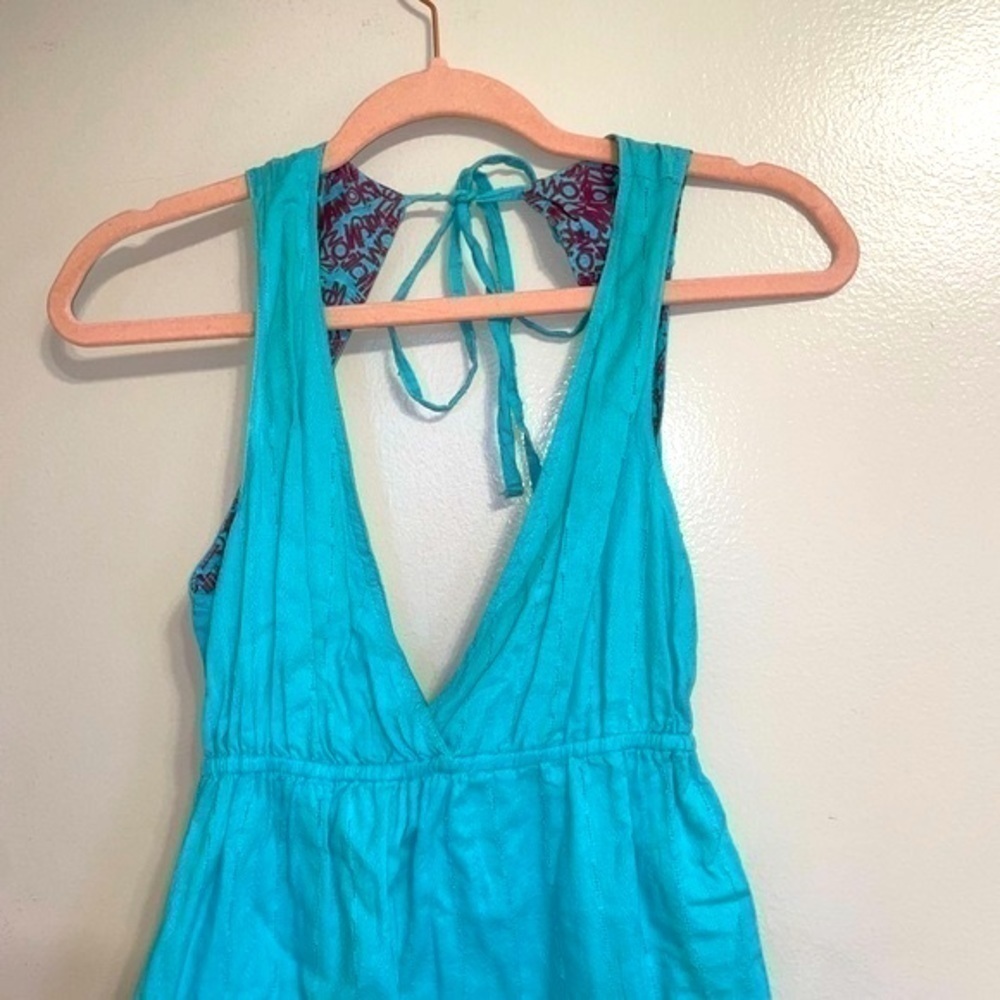 VOLCO blue flare mini dress - Picture 3 of 9